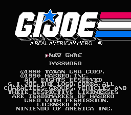 G.I. Joe: A Real American Hero title screenshot